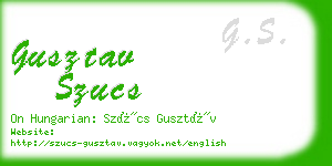 gusztav szucs business card